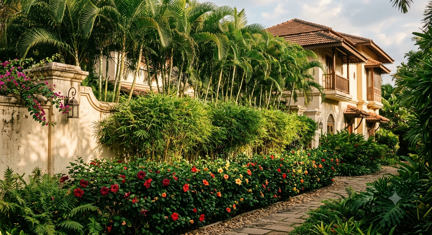 Fencing and Boundary Landscaping for Privacy in Villa Communities